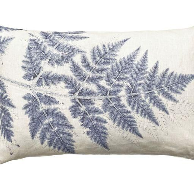 BotanikKissen mit Farn-Motiv in beige