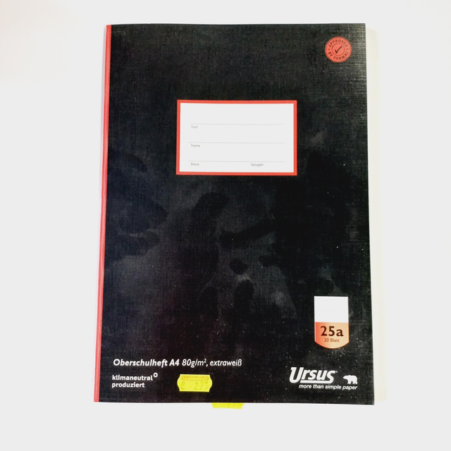 Schreibheft A4 Lineatur 25a Ursus