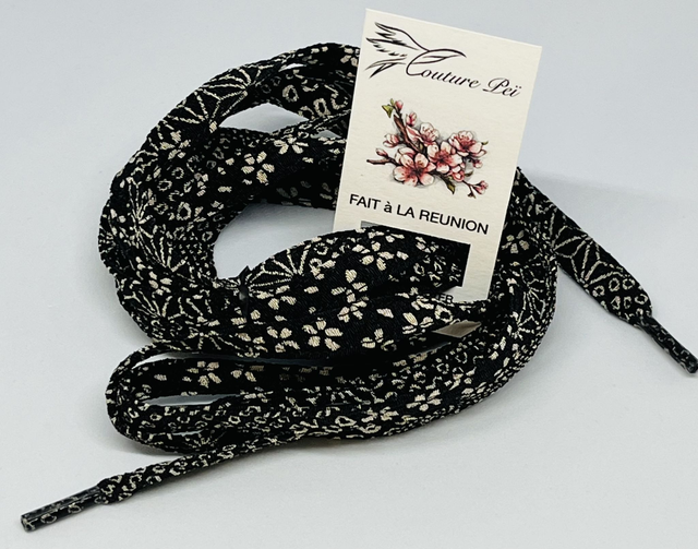 Lacet collection "Japon" noir 120 cm