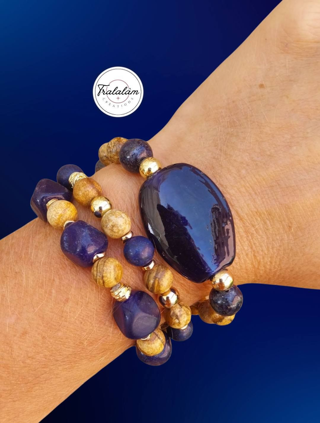 ✨ Ensemble Bracelets Triptyque Nuit d&#039;Azur ✨