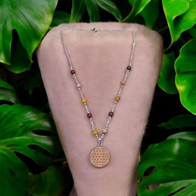 Collier Maîleen en Jaspe Mokaite