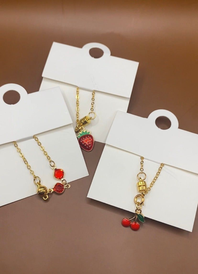 Lot de 3 Mira Magnet - cerises / fraise / (2)pierres rouges