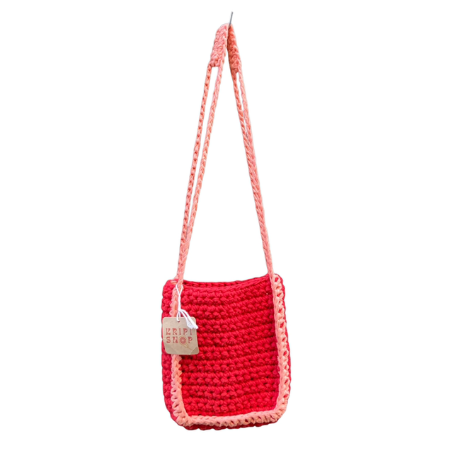 Sac rouge et rose