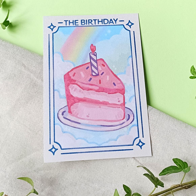 the birthday - postcard