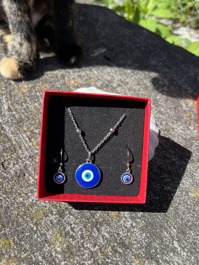 Parure Nazar Boncuk Acier inoxydable