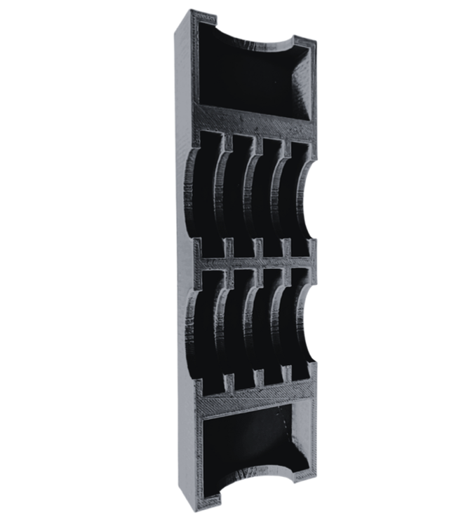 Black blending dauber and sponge storage tray holder