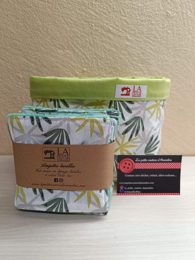 Panière et ses cotons feuilles 