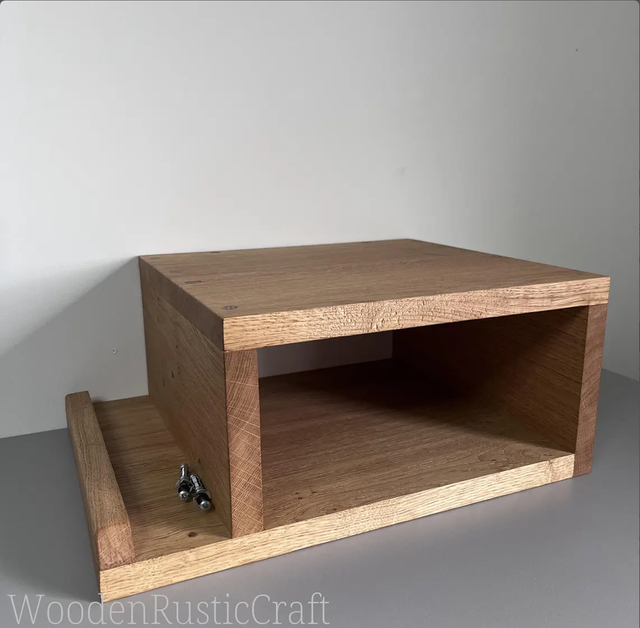 Hanging Oak Bedroom Cabinet with Antique Oil Finish