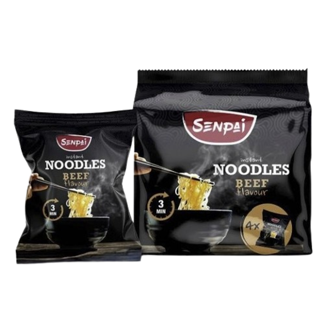Noodles saveur boeuf ( le paquet de 4 x 60g )