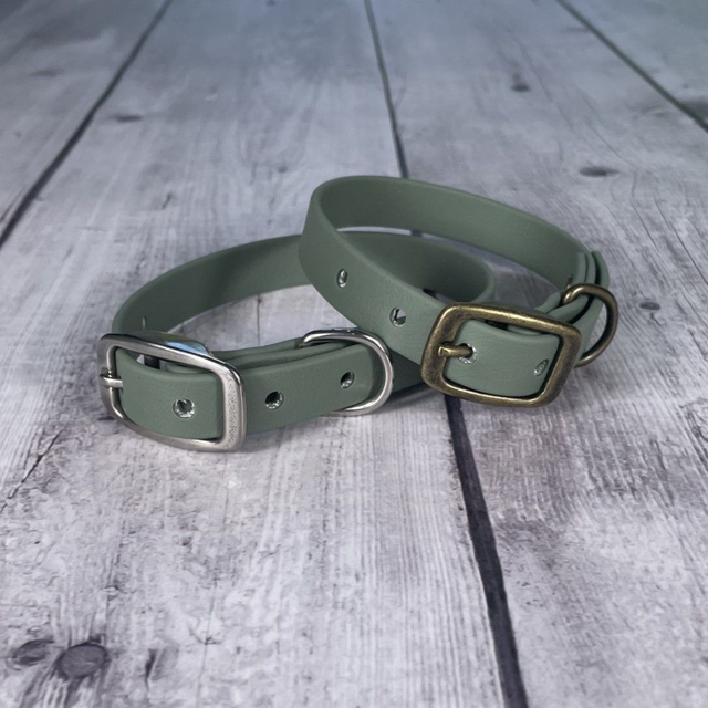 Foggy Green Waterproof BioThane® Collar