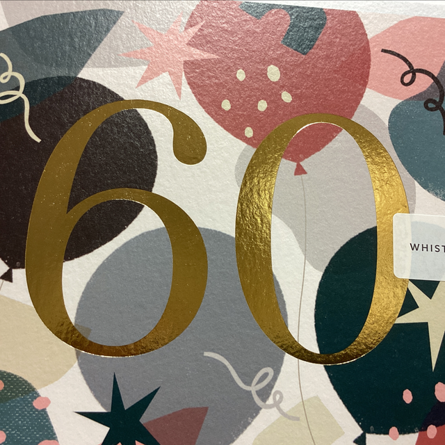 Birthday Age 60th (Balloons) WF