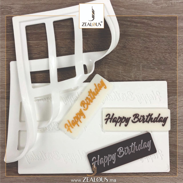 S-CR G059: Happy Birthday Chocolate Silicon Mould