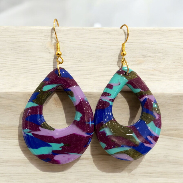 MAXI GOUTTES TIGREES VIOLET/TURQUOISE