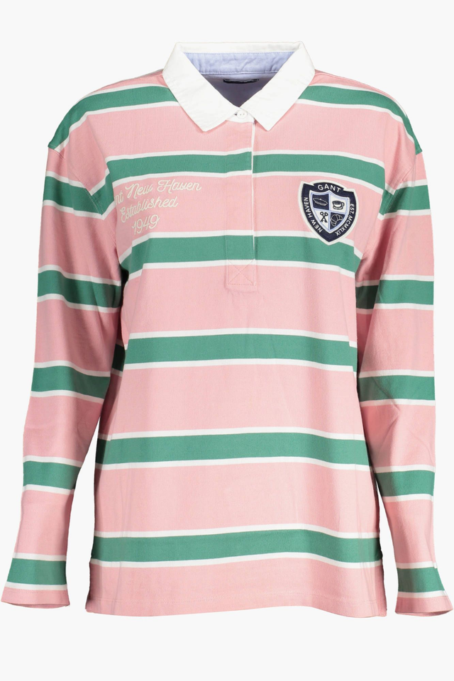GANT POLO MANICHE LUNGHE DONNA ROSA