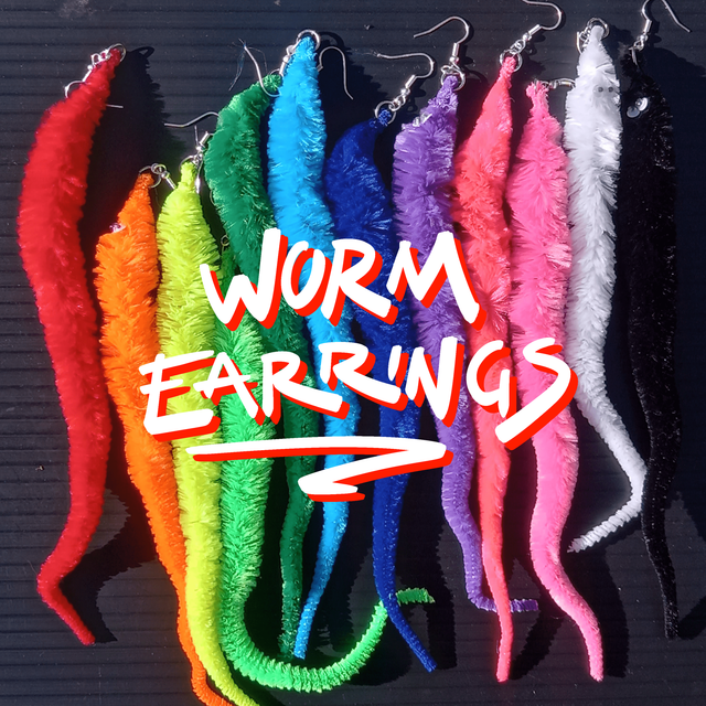 Worm on a String - Earrings  [EAR-SLO-W]