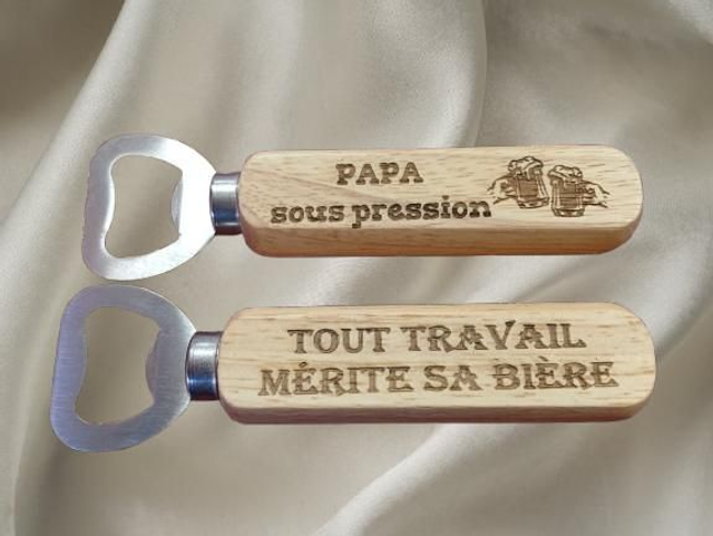 Décapsuleur en bois- Personnalisable