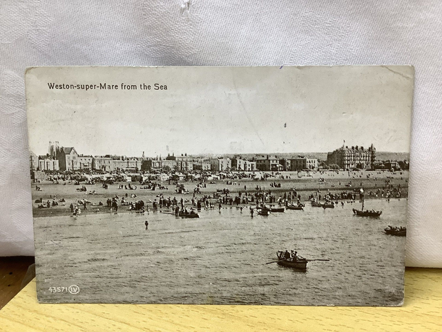 Weston-Super-Mare from the Sea, Somerset Posted 1919 Valentine's Series Postcard. Our Ref No. R590 £2.50