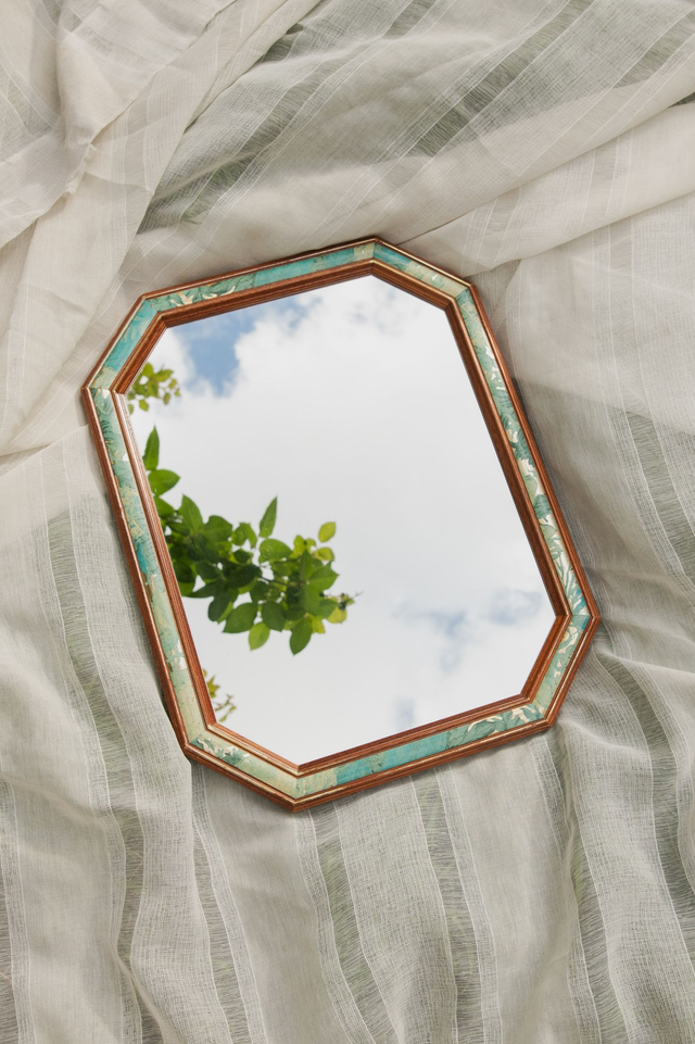 Miroir à motifs bleus 🩵