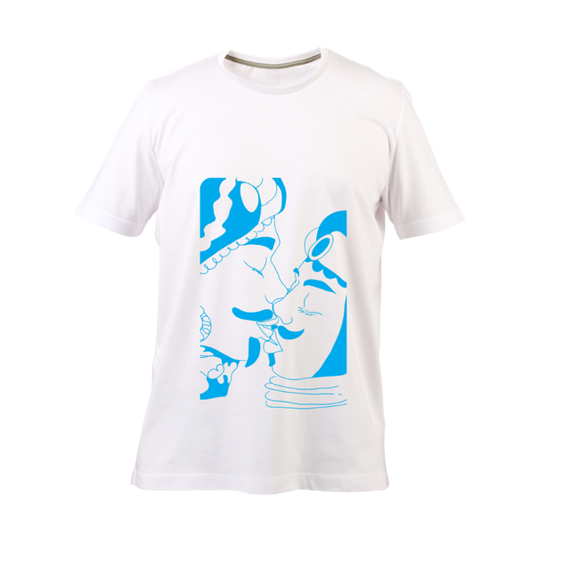 T-shirt stampata &quot;Hey maschio!&quot;