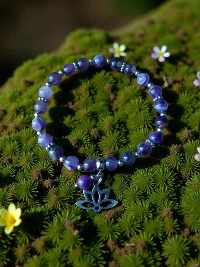 Bracelet Améthyste -- Paix intérieure ,Protection,Sagesse