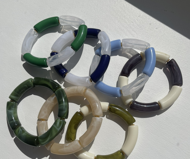 Alba bracelets en résine plusieurs couleurs