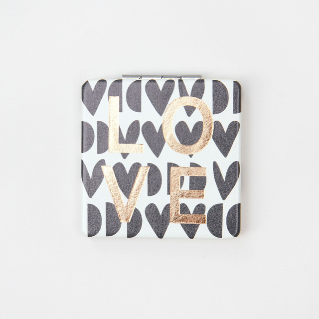 Caroline Gardner geo hearts compact mirror