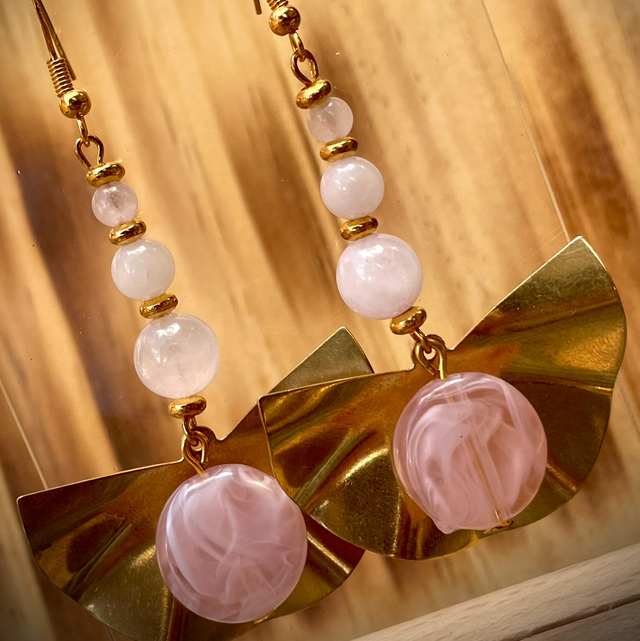 Boucles Bali Quartz Rose