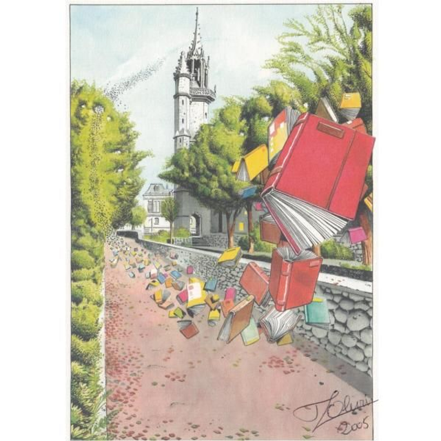 Affiche Evreux 2005 : Ex-libris Thierry Olivier numéroté &amp; signé A5