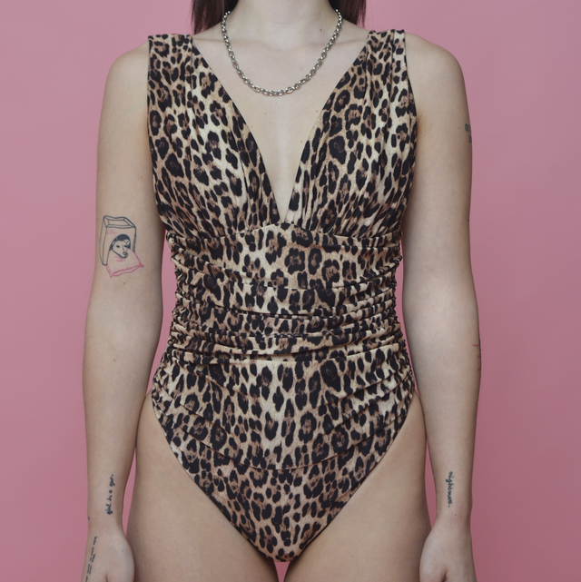 Costume intero leopardato