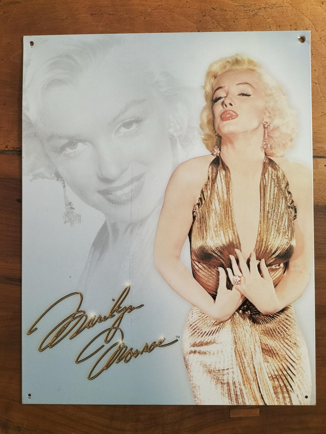 Plaque métal Marylin Monroe / made in USA / T.B.E