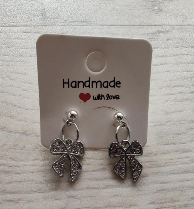 Bow Silver Stud Earrings