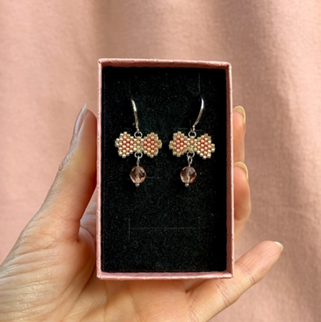 Boucles d'oreilles perle de Bohème 🎀