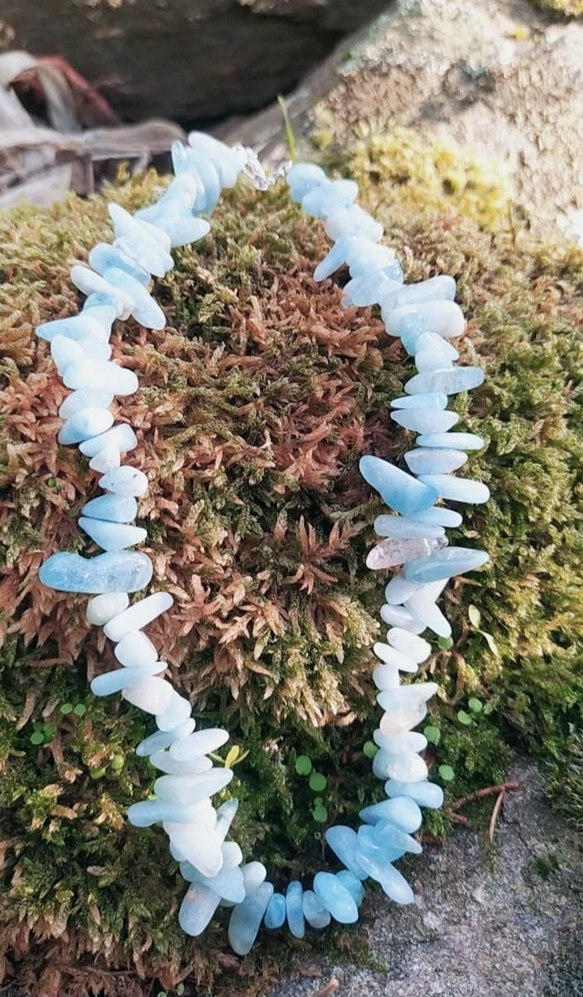  Collier  Aigue marine