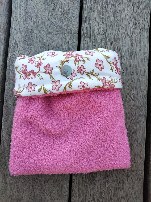 Housse de livre Rose Fleurie - Fait Main
