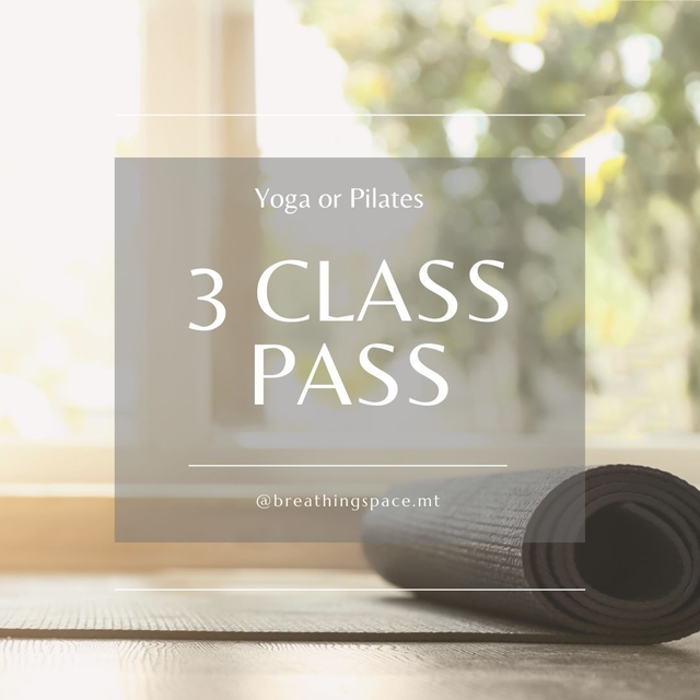 Yoga or Pilates 3 class pass