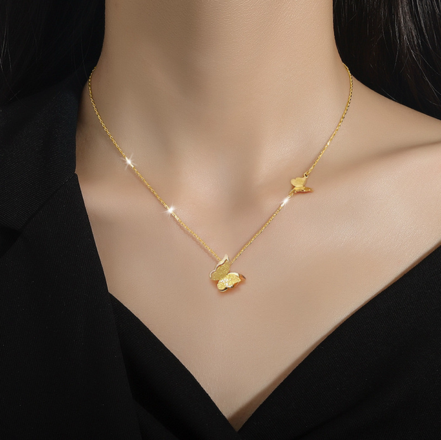 Collier BUTTERFLY | Ajustable en acier inoxydable 