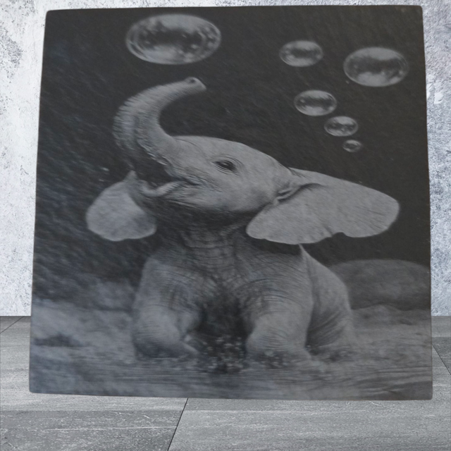 Slate Coaster - Baby Elephant