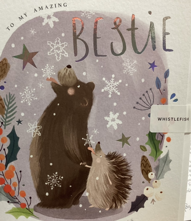 Christmas Friend - Bestie (Bear and Hedgehog) WF 