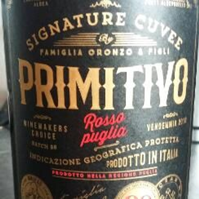 2018 Primitivo Puglia IGP 