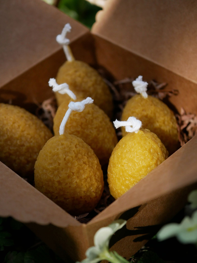 PRÉ-COMMANDE / Bougies Oeufs fleuris ~ Coffret de 6