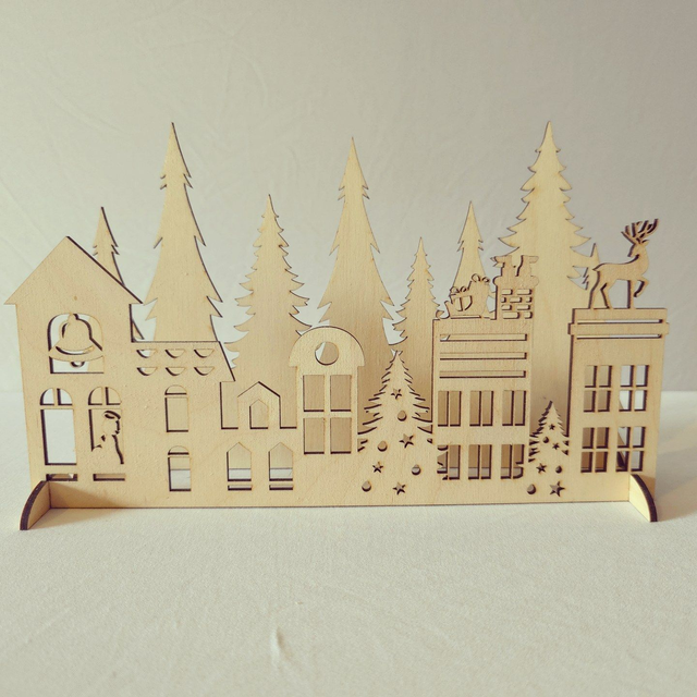 Scène ville de Noël