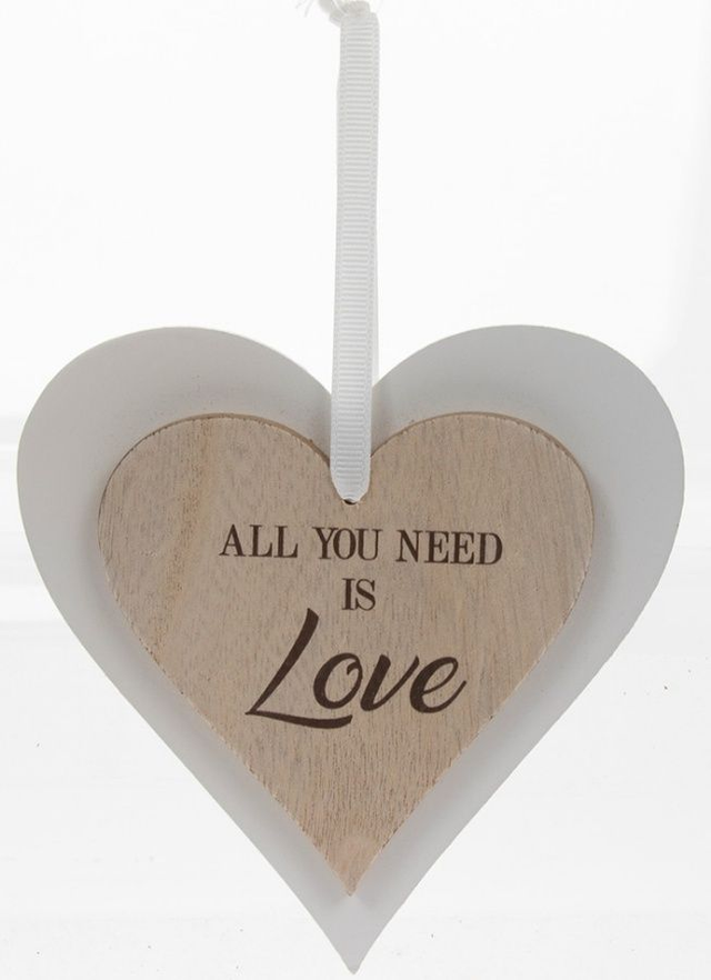 All You Need Is Love Double Heart Hanger