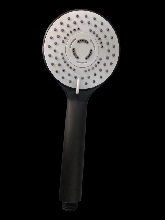 Doccia anticalcare in ABS nera 3 getti