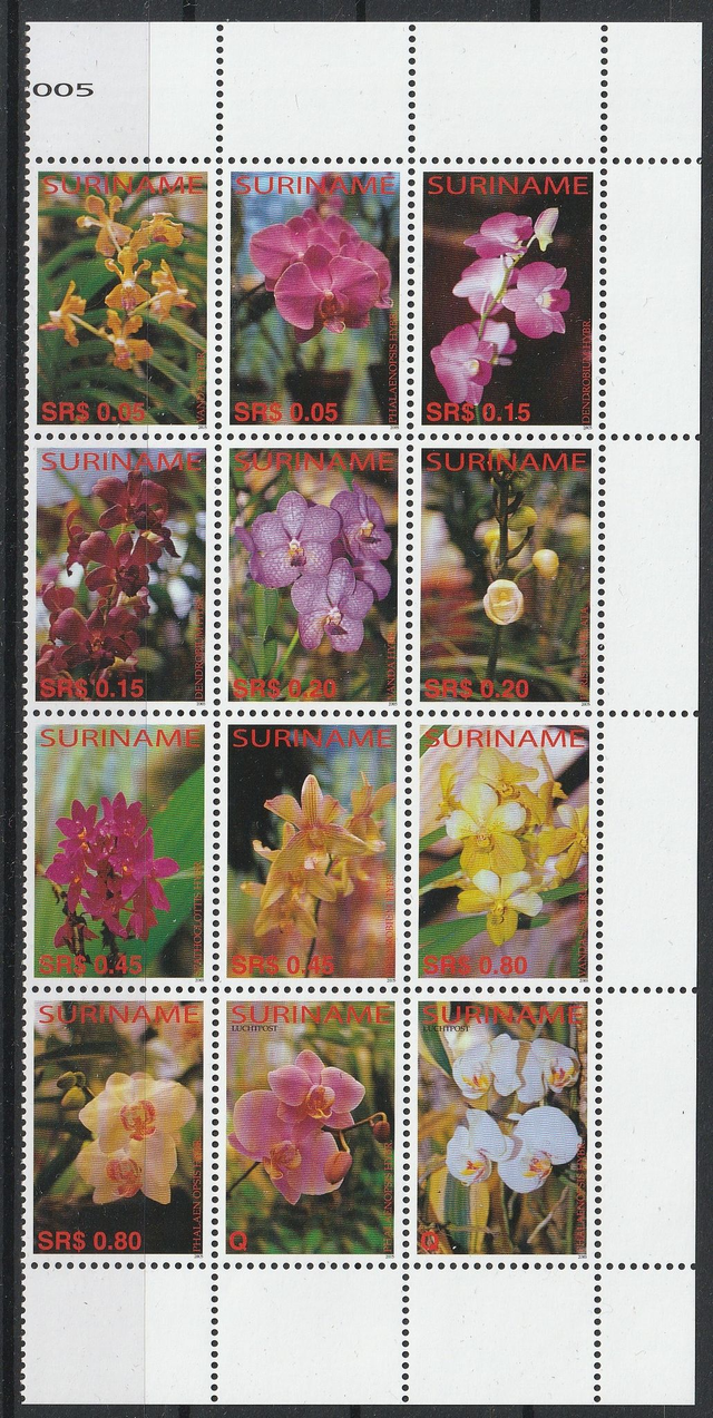 Surinam 2005 Flowers,Orchids Sheet MNH