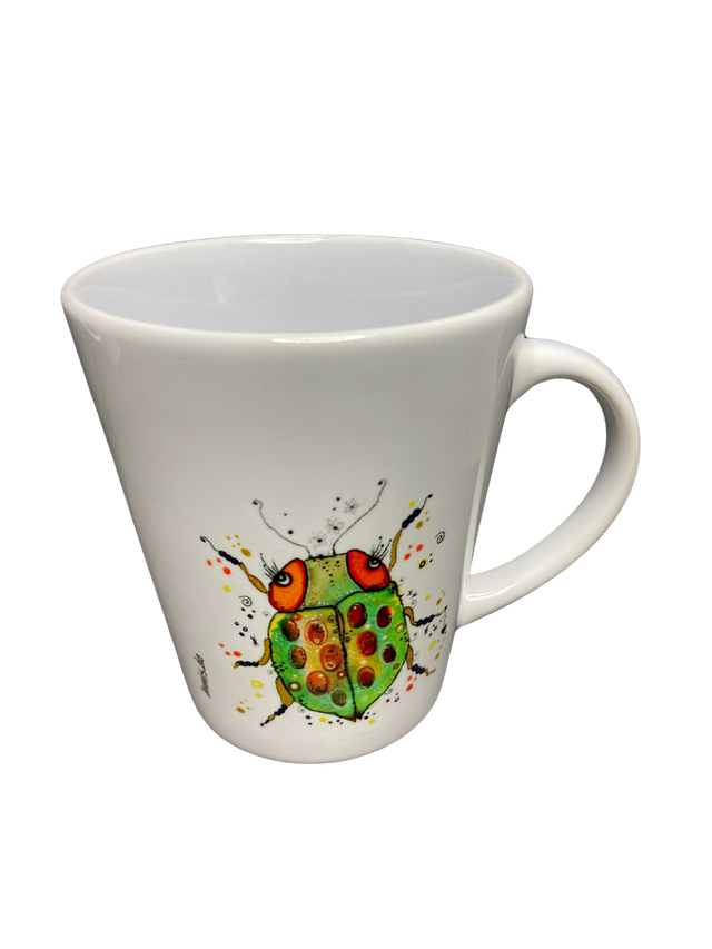 Konische Keramiktasse "Käfer"