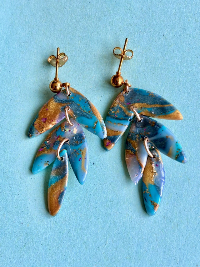 Boucles « Feuille d’écume »