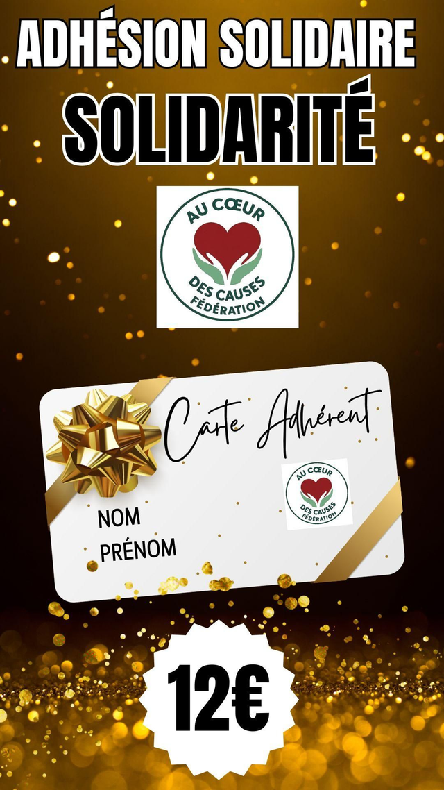 Adhésion annuelle Solidarité – 12 €