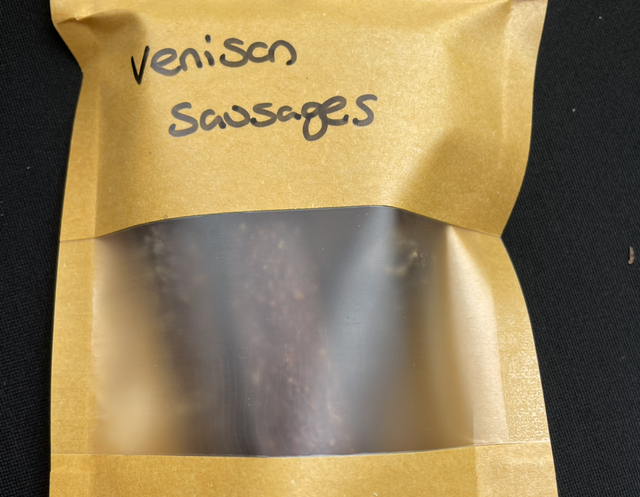 Venison sausages