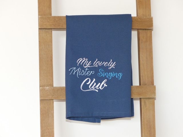 Geschirrtuch blau „My Lovley Mister Singing Cub“