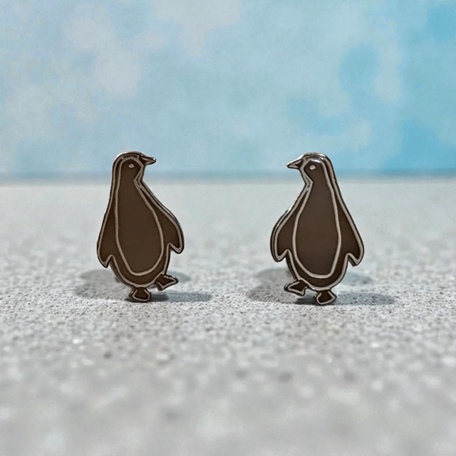 Penguin Sterling silver studs 